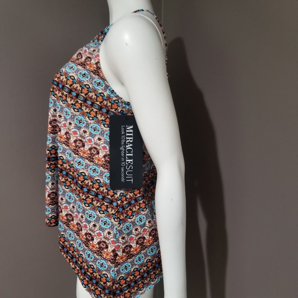 Miraclesuit Nefertiti Keyhole Tankini Top Size 8 - Picture 3 of 10